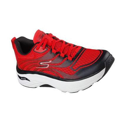 Férfi Skechers Max Cushioning Arch Fit: Enigma Edzőcipő Piros Fekete | HU6389E