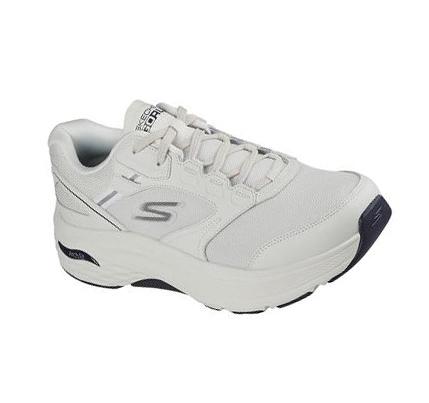 Férfi Skechers Max Cushioning Arch Fit - Rugged Man Edzőcipő Fehér Sötétkék | HU6400W