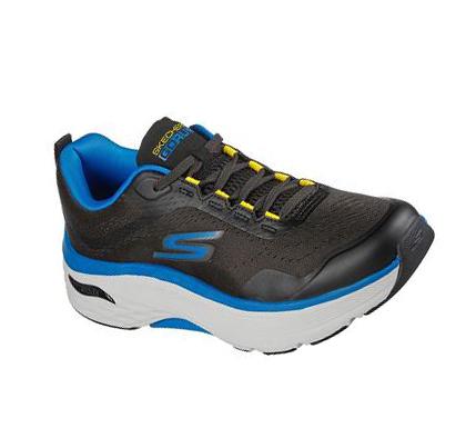 Férfi Skechers Max Cushioning Arch Fit Edzőcipő Fekete Kék | HU6425P