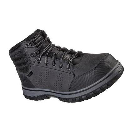 Férfi Skechers McColl - Dassah WP Comp Toe Munkacipő Fekete | HU3936S