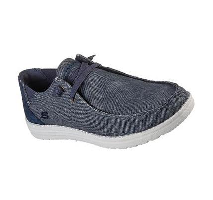 Férfi Skechers Melson - Raymon Slip Ons Kék | HU5482B