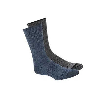 Férfi Skechers Merino Wool Crew - 2 Pack Zokni Sötétkék Szürke | HUA239P