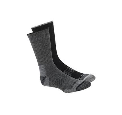 Férfi Skechers Merino Wool Crew - 2 Pack Zokni Szürke Fekete | HUA262A