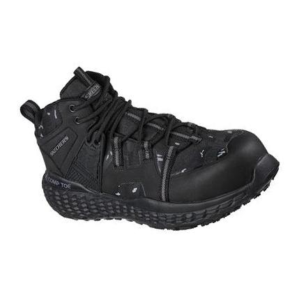 Férfi Skechers Monster SR Comp Toe Munkacipő Fekete Szürke | HU5236S