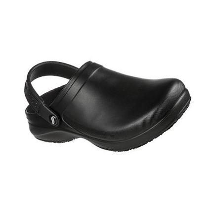Férfi Skechers Munka Arch Fit: Riverbound SR Slip Ons Fekete | HU3657D