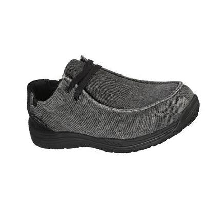 Férfi Skechers Munka: Otsego - Onerous Alloy Toe Oxford Cipő Fekete | HU33614