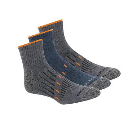Férfi Skechers Munka Quarter – 3 Pack Zokni Kék | HUI789G