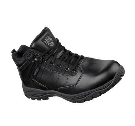 Férfi Skechers Munka Relaxed Fit: Braly Tactical Csizma Fekete | HUA632L