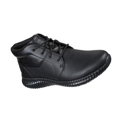 Férfi Skechers Munka Relaxed Fit: Cessnock - Alesser SR Oxford Cipő Fekete | HUA8610