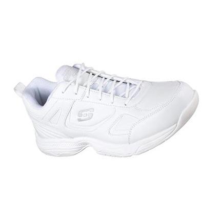 Férfi Skechers Munka Relaxed Fit: Dighton SR Oxford Cipő Fehér | HUA686L