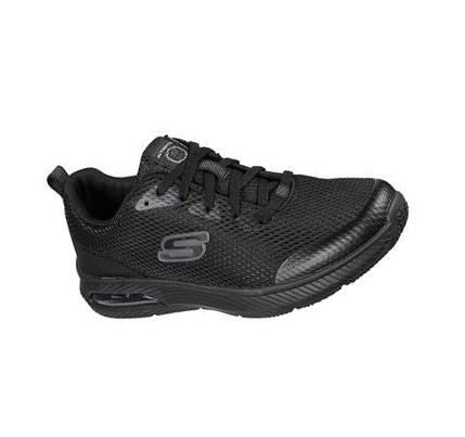 Férfi Skechers Munka Relaxed Fit: DynaAir SR Oxford Cipő Fekete | HUA836K