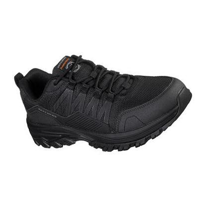 Férfi Skechers Munka Relaxed Fit: Fannter SR Oxford Cipő Fekete | HUA811P