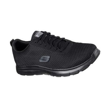 Férfi Skechers Munka Relaxed Fit: Flex Advantage - Bendon SR Oxford Cipő Fekete | HUA5860