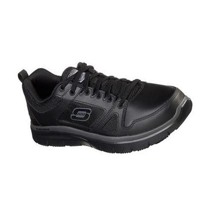 Férfi Skechers Munka Relaxed Fit: Flex Advantage SR Oxford Cipő Fekete | HUA661X