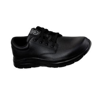 Férfi Skechers Munka Relaxed Fit: Flex Advantage - Fourche SR Oxford Cipő Fekete | HUA786W