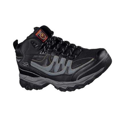 Férfi Skechers Munka Relaxed Fit: Holdredge - Rebem ST Csizma Fekete Szürke | HUA832A