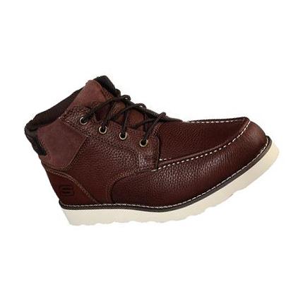 Férfi Skechers Munka Relaxed Fit: Kadmiel Csizma Sötétbarna | HUA7680
