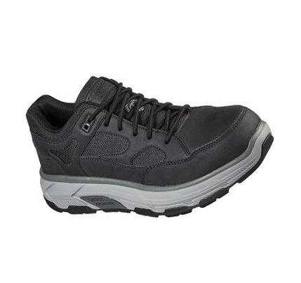 Férfi Skechers Munka Relaxed Fit: Max Stout Alloy Toe Oxford Cipő Fekete | HUA886A