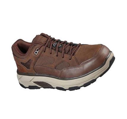 Férfi Skechers Munka Relaxed Fit: Max Stout Alloy Toe Oxford Cipő Barna | HUA911Q