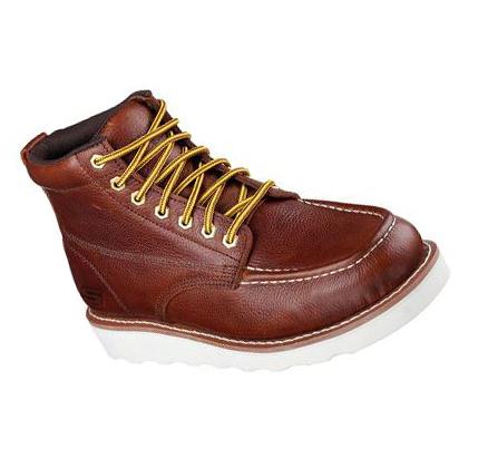 Férfi Skechers Munka Relaxed Fit: Pettus Csizma Bordó | HUA7933