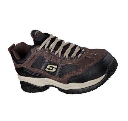 Férfi Skechers Munka Relaxed Fit: Soft Stride - Grinnell Comp Oxford Cipő Barna Fekete | HUA961D