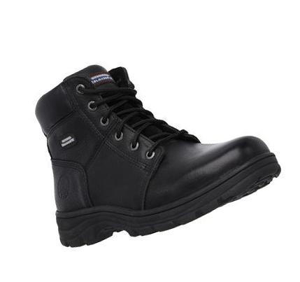 Férfi Skechers Munka Relaxed Fit: Workshire - Condor Csizma Fekete | HUA518B