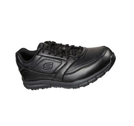 Férfi Skechers Munka Relaxed Fit®: Nampa SR Oxford Cipő Fekete | HUA4365