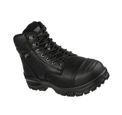 Férfi Skechers Munka: Ruddle - Midap ST Metatarsal Guard Csizma Fekete | HUA443Q