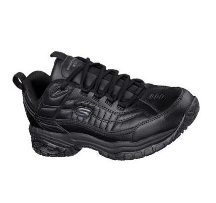 Férfi Skechers Munka: Soft Stride - Galley Oxford Cipő Fekete | HUA7114