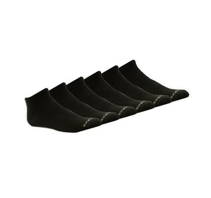 Férfi Skechers Non Terry Low Cut - 6 Pack Zokni Fekete | HUI912L