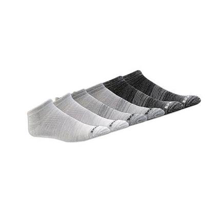 Férfi Skechers Non Terry Low Cut - 6 Pack Zokni Szürke | HUI914C