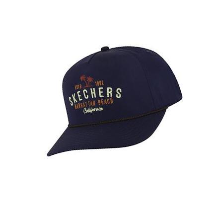 Férfi Skechers Palm Established Kalap Sötétkék | HUI462L