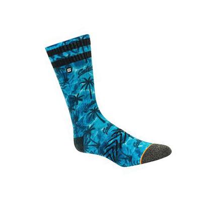 Férfi Skechers Palm Pool - 1 Pack Zokni Kék | HUI664A