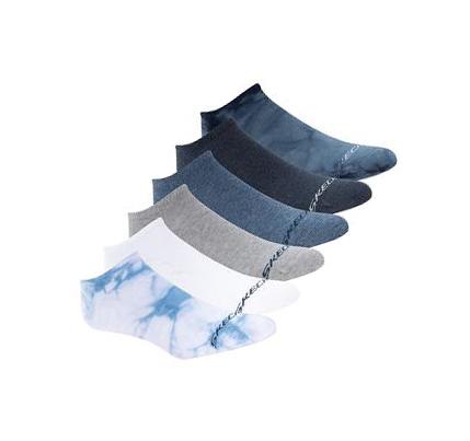 Férfi Skechers Pamut Tie-Dye No-Show - 6 Pack Zokni Színes | HUI887B