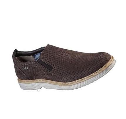 Férfi Skechers Parallux - Torres Slip Ons Barna | HU5007B