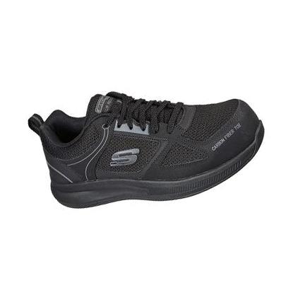 Férfi Skechers Pulser SR Carbon Fiber Toe Munkacipő Fekete | HU40610