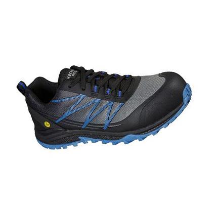 Férfi Skechers Puxal ESD Comp Toe Munkacipő Fekete Kék | HU4961G