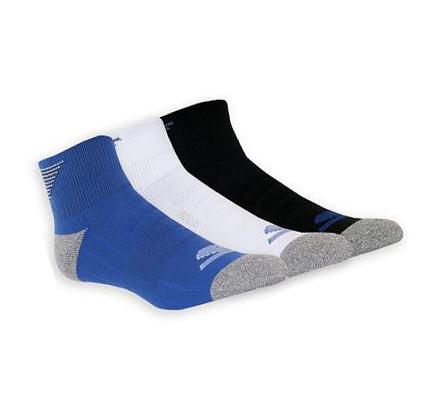 Férfi Skechers Quarter Crew Sport - 3 Pack Zokni Fekete Fehér Kék | HUI814R