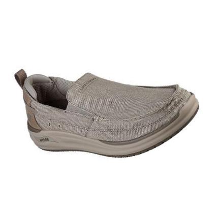 Férfi Skechers Relaxed Fit: Arch Fit Melo - Port Bow Slip Ons Barna | HU53680