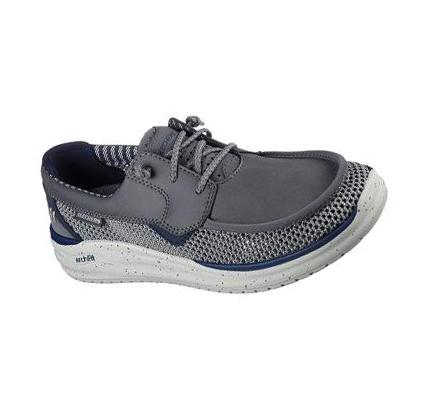 Férfi Skechers Relaxed Fit: Arch Fit Melo - Waymer Slip Ons Szürke | HUA1070