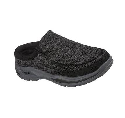 Férfi Skechers Relaxed Fit: Arch Fit Motley - Gonvick Slip Ons Fekete | HUI943E
