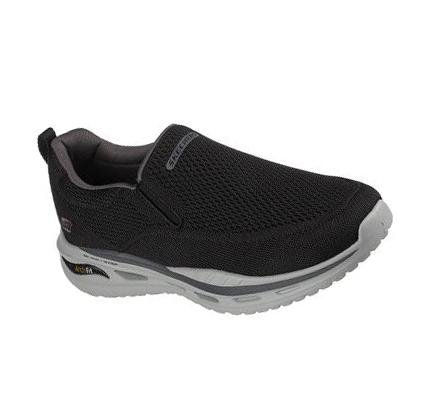 Férfi Skechers Relaxed Fit: Arch Fit Orvan - Gyoda Slip Ons Fekete | HUI8320