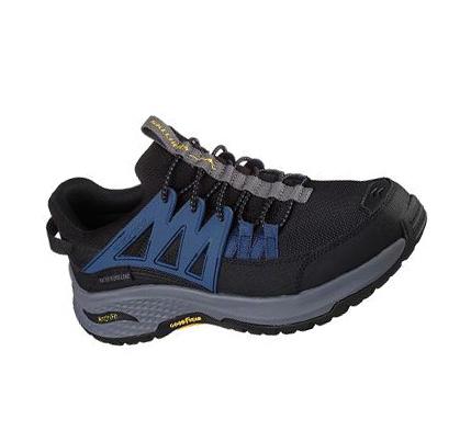 Férfi Skechers Relaxed Fit: Arch Fit Ripple - Gilden Túracipő Fekete Kék | HU5058L