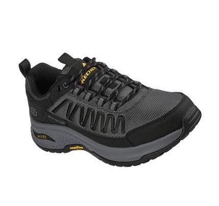 Férfi Skechers Relaxed Fit: Arch Fit Ripple - Rialdo Oxford Cipő Fekete | HUI811D
