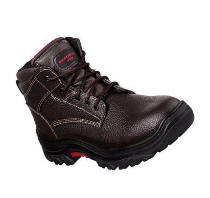 Férfi Skechers Relaxed Fit: Burgin - Congaree Munkacipő Barna | HU6286R