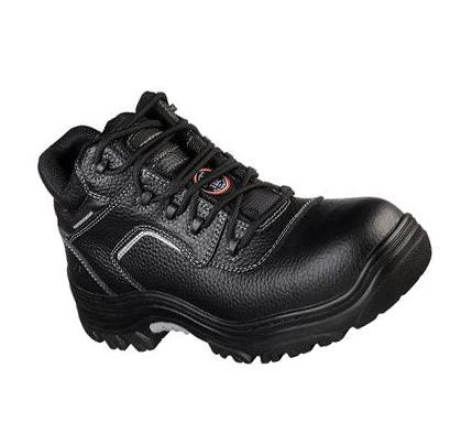 Férfi Skechers Relaxed Fit: Burgin - Sosder Comp Toe Munkacipő Fekete | HU5411P