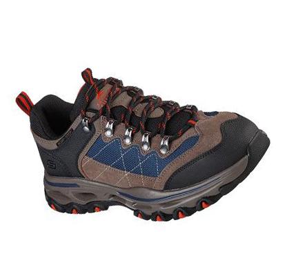 Férfi Skechers Relaxed Fit: Catapult - Valard Oxford Cipő Fekete Kék | HUA261Q