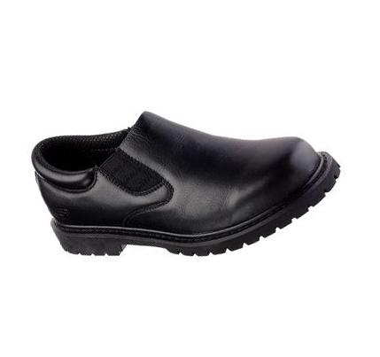 Férfi Skechers Relaxed Fit: Cottonwood - Goddard SR Munkacipő Fekete | HU6836A