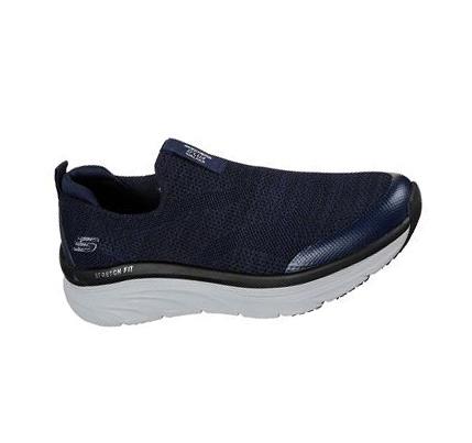 Férfi Skechers Relaxed Fit: D'Lux Walker - Quick Upgrade Alkalmi Cipő Sötétkék | HU7639G