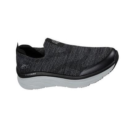 Férfi Skechers Relaxed Fit: D'Lux Walker - Quick Upgrade Alkalmi Cipő Fekete Fehér | HU7650L